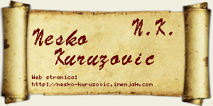 Neško Kuruzović vizit kartica